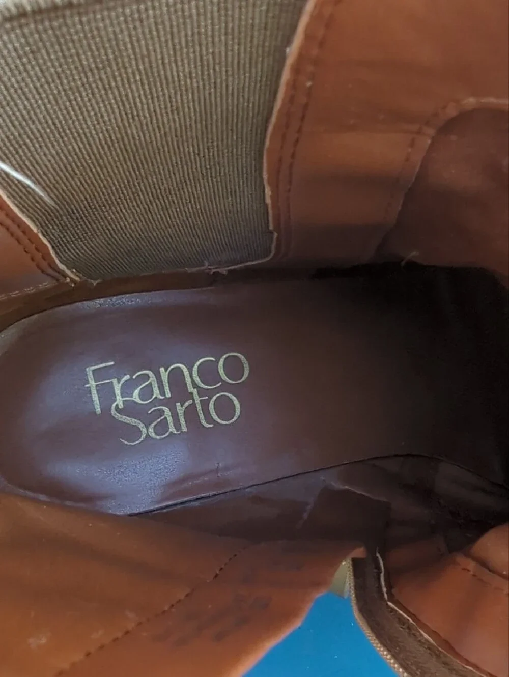 Franco Sarto Olive Suede Ankle Boots